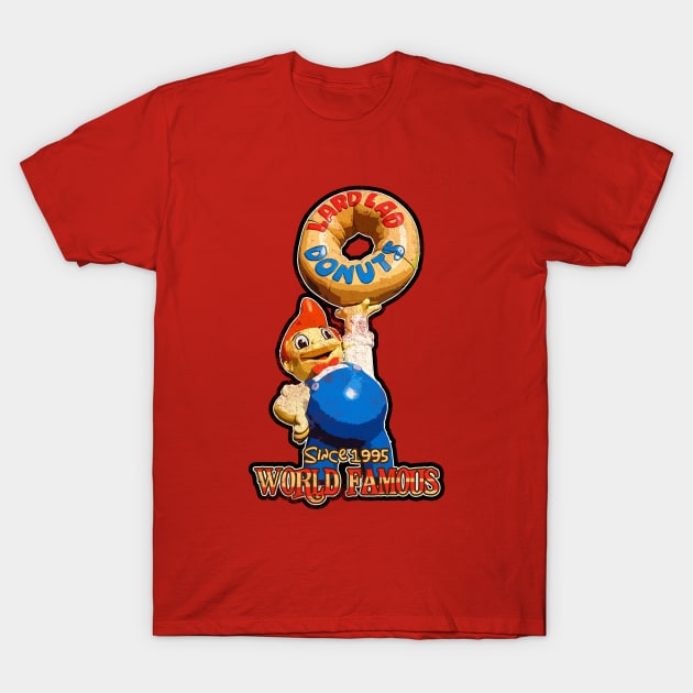 Lard Lad Donuts, distressed T-Shirt by hauntedjack